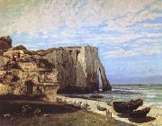 Gustave Courbet The Cliff at Etretat after the Storm (mk09) oil on canvas